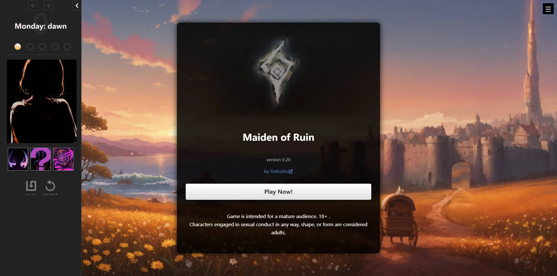 [PC][HTML/汉化/动态/]废墟少女/Maiden of Ruin v0.20 浏览器汉化 [708MB] - 芒果游戏库-芒果游戏库
