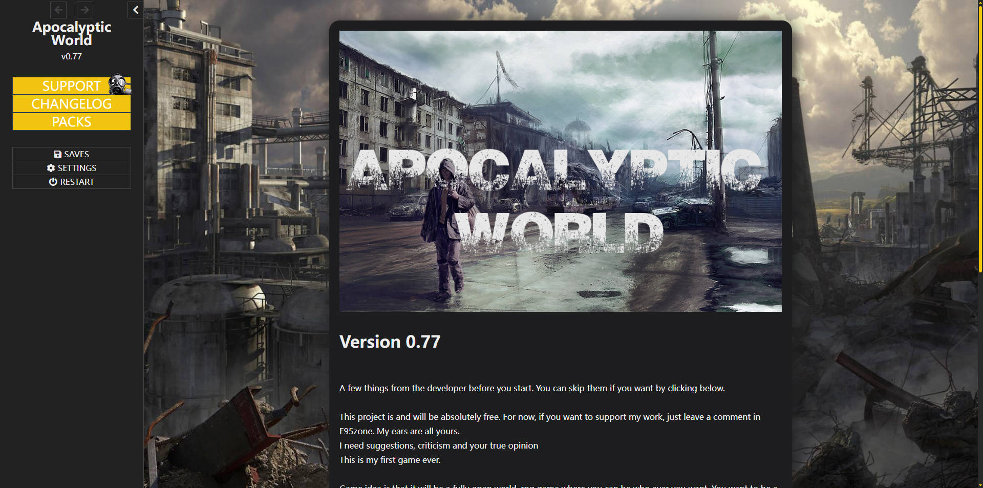 [PC][HTML/汉化/真人/]末日世界/Apocalyptic World v0.77 浏览器汉化 [3.56GB] - 芒果游戏库-芒果游戏库