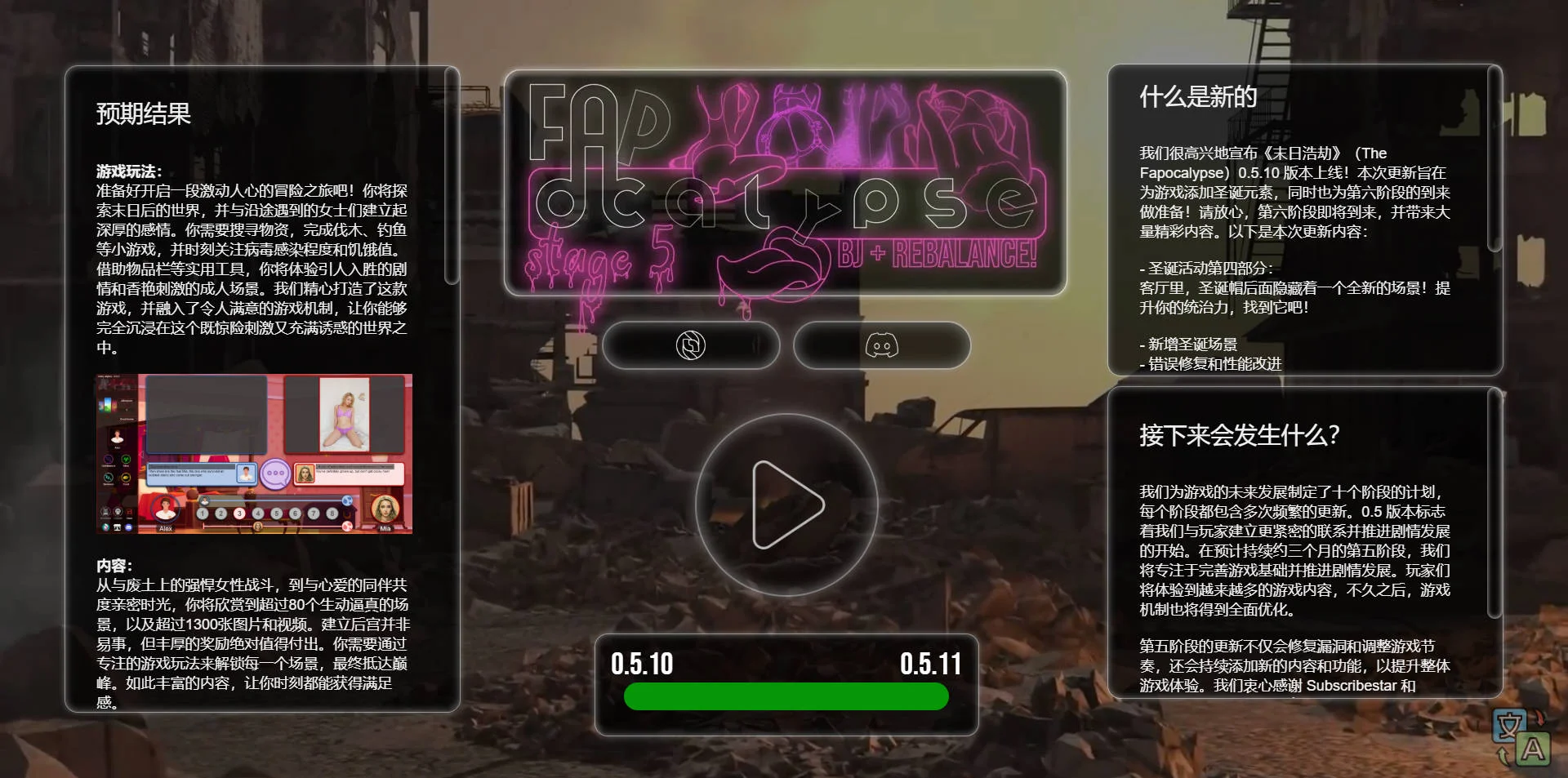 [PC][HTML/汉化/真人/]性爱末日/The Fapocalypse v0.5.10 浏览器汉化 [4.11GB] - 芒果游戏库-芒果游戏库