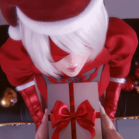 [3D/无修/CV]Pantsushi 12月新作：2B Gets her Xmas Gift [167.6MB] - 芒果游戏库-芒果游戏库